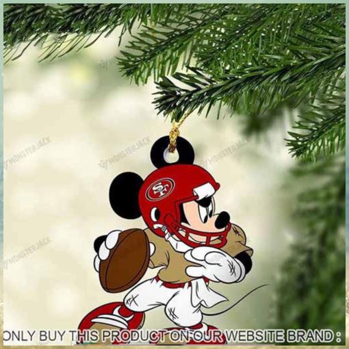 Mickey Mouse X San Francisco 49Ers 2023 Christmas Ornament