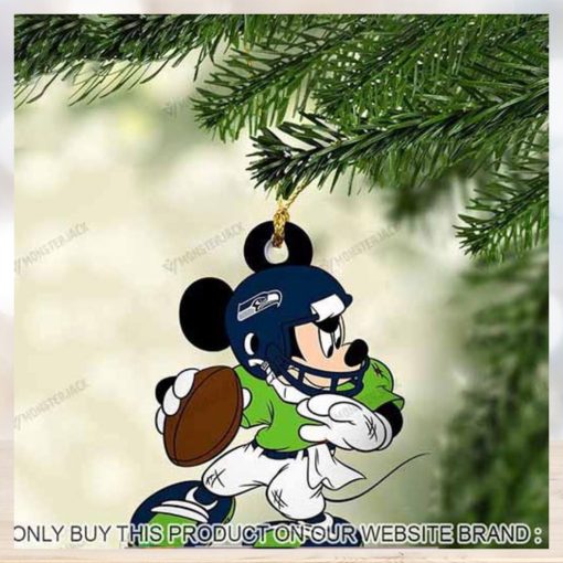Mickey Mouse X Seattle Seahawks 2023 Christmas Ornament