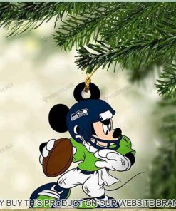 Mickey Mouse X Seattle Seahawks 2023 Christmas Ornament
