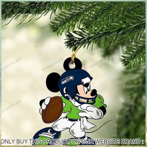 Mickey Mouse X Seattle Seahawks 2023 Christmas Ornament
