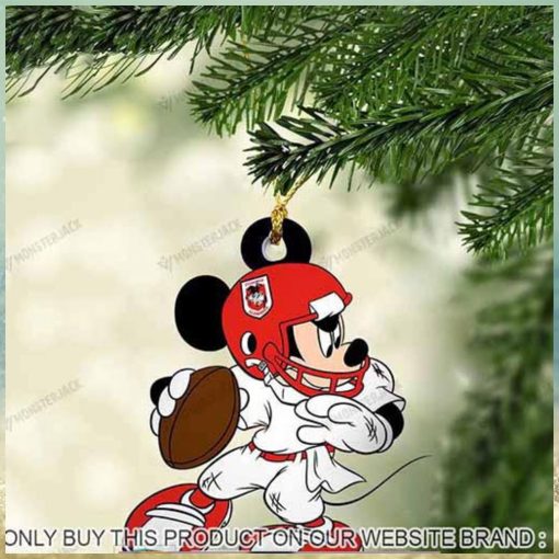 Mickey Mouse X St George Illawarra Dragons 2023 Christmas Ornament