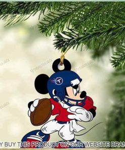 Mickey Mouse X Tennessee Titans 2023 Christmas Ornament