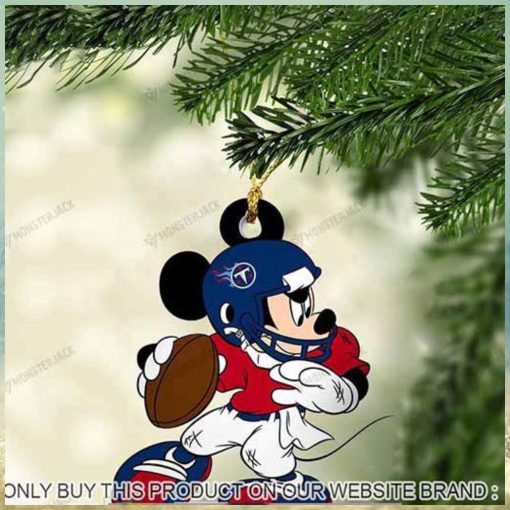 Mickey Mouse X Tennessee Titans 2023 Christmas Ornament