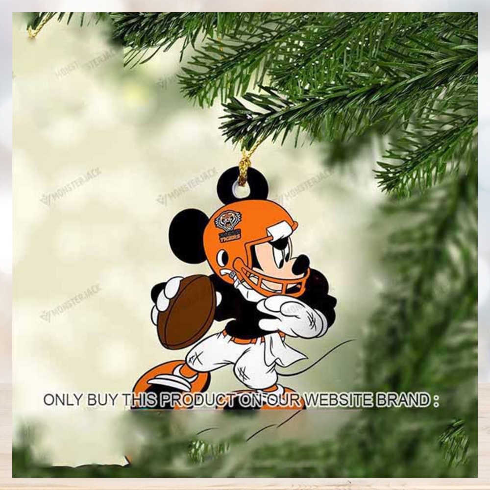 Mickey Mouse X Wests Tigers 2023 Christmas Ornament Mickey Mouse X Wests Tigers 2023 Christmas Ornament