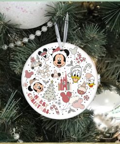 Mickey With Friend Christmas Ornament, Ceramic Ornament.
