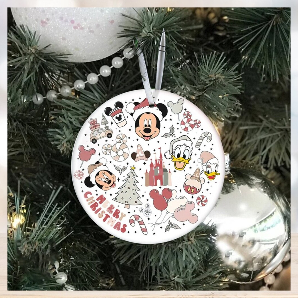 Mickey With Friend Christmas Ornament, Ceramic Ornament. Mickey With Friend Christmas Ornament, Ceramic Ornament.