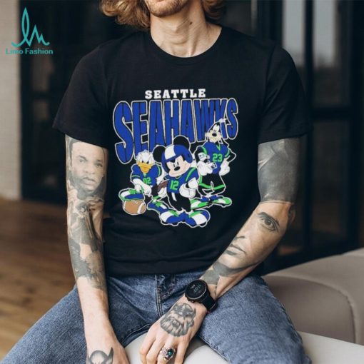 Mickey and Friends Seattle Seahawks T Shirt