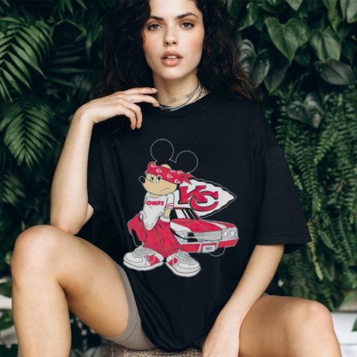 Mickey mouse Kansas City Chiefs posing shirt