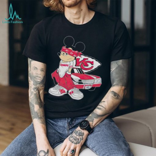 Mickey mouse Kansas City Chiefs posing shirt