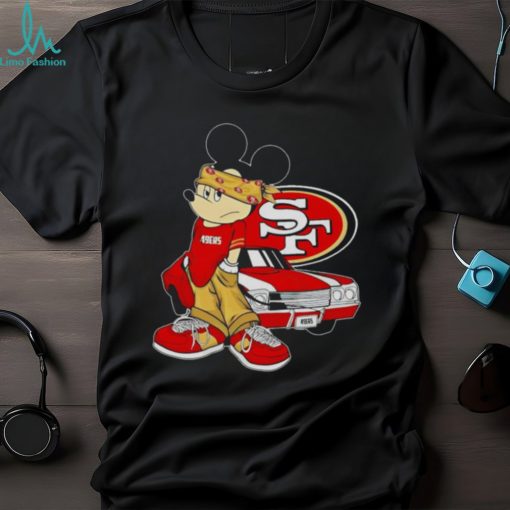 Mickey mouse San Francisco 49ers posing shirt