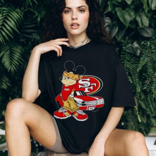 Mickey mouse San Francisco 49ers posing shirt