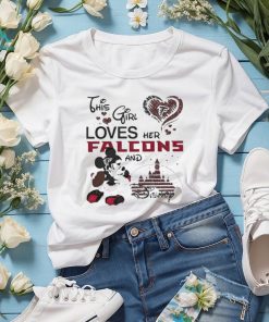 Mickey mouse this girl loves her atlanta falcons and disney T shirt