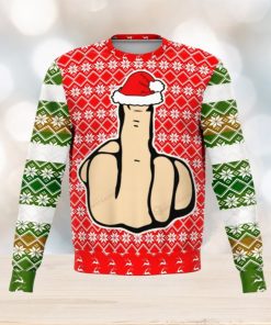 Middle Finger Offensive For Christmas Gifts Ugly Christmas Sweater