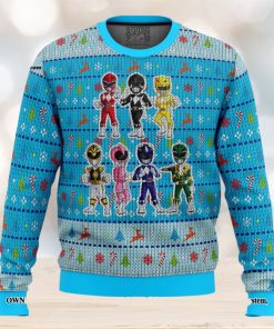 Mighty Morphin Chibis Power Rangers For Christmas Gifts Ugly Xmas Wool Knitted Sweater