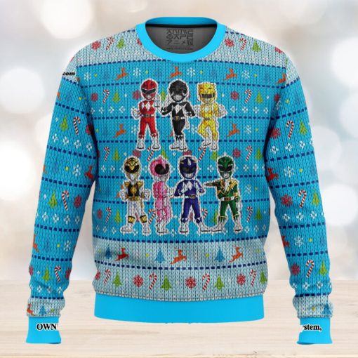 Mighty Morphin Chibis Power Rangers For Christmas Gifts Ugly Xmas Wool Knitted Sweater