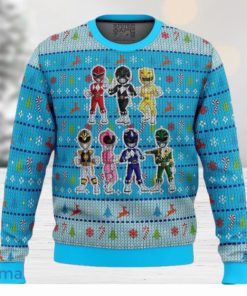 Mighty Morphin Chibis Power Rangers Ugly Christmas Sweater Unique Gift For Men And Women