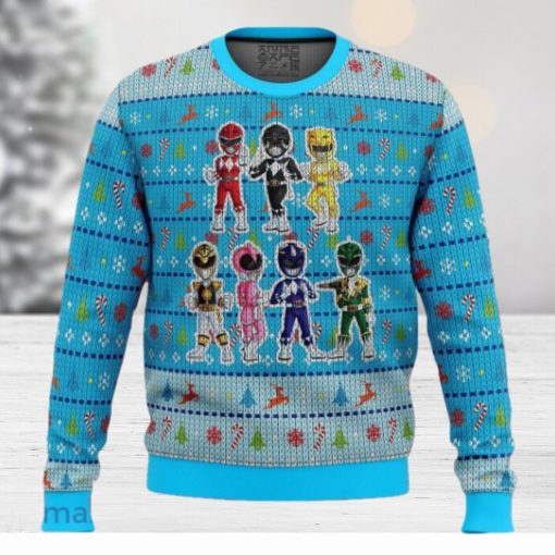 Mighty Morphin Chibis Power Rangers Ugly Christmas Sweater Unique Gift For Men And Women