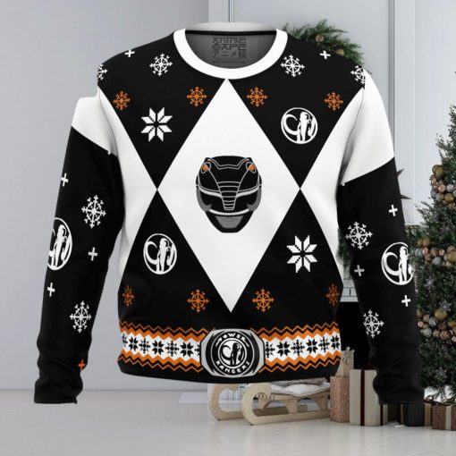 Mighty Morphin Power Rangers Black For Christmas Gifts Ugly Christmas Holiday Sweater