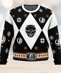 Mighty Morphin Power Rangers Black For Christmas Gifts Ugly Christmas Holiday Sweater