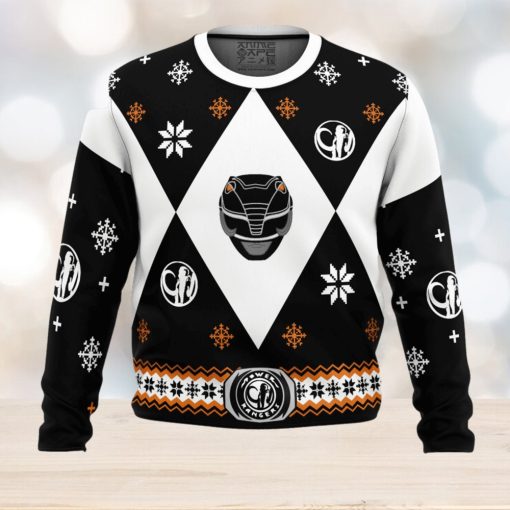 Mighty Morphin Power Rangers Black For Christmas Gifts Ugly Christmas Holiday Sweater