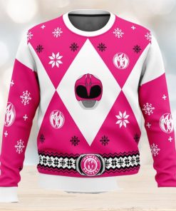 Mighty Morphin Power Rangers Pink Ugly Christmas Sweater Unisex 3D Christmas Sweater Gift