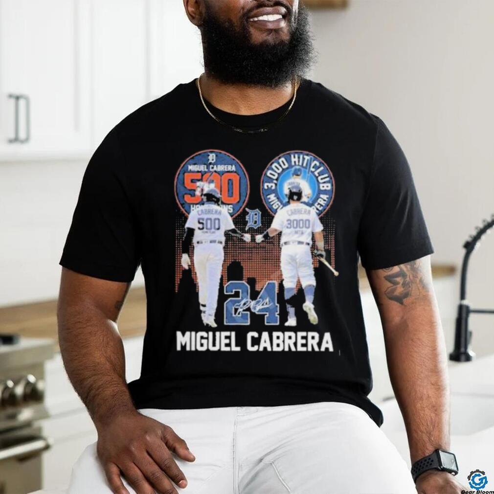 Official Detroit Tigers Miguel Cabrera 3,000 Hits T-Shirt