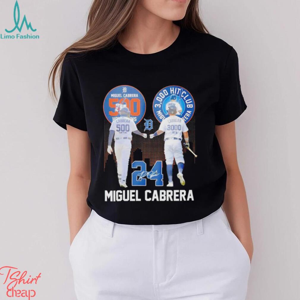 Miguel Cabrera 500 Home Runs 3000 Hits Club Baseball shirt - Limotees