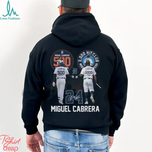 Miguel Cabrera 500 Home Runs 3000 Hits Club T Shirt