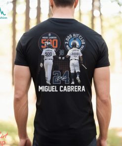 Miguel Cabrera 500 Home Runs 3000 Hits Club T Shirt