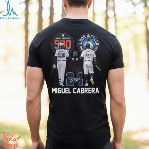 Miguel Cabrera 500 Home Runs 3000 Hits Club T Shirt