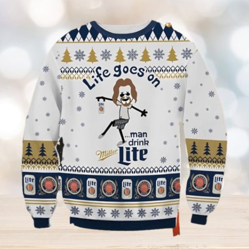 Miller Lite Dude Ugly Christmas Sweater Nice Gift For Everyone