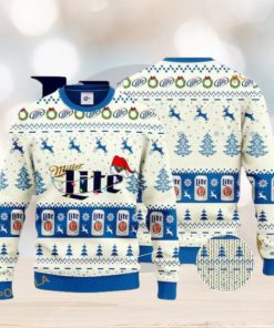 Miller Lite Santa Hat Family Ugly Christmas Sweater