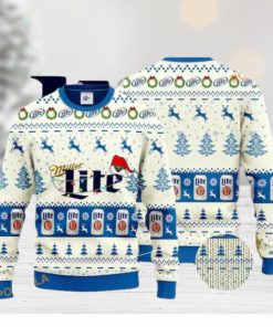 Miller Lite Santa Hat Family Ugly Christmas Sweater