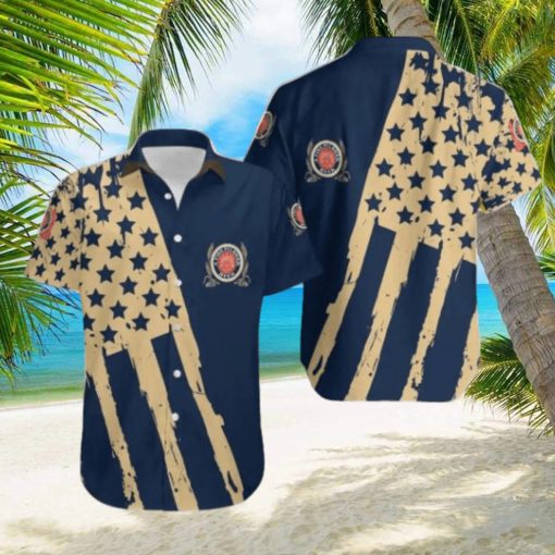 Miller Lite USA Flag Hawaiian Combo Shirt And Short Gift Hawaiian For Mens