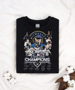 Milwaukee Brewers 2023 National Central Division Champions Signatures t shirt