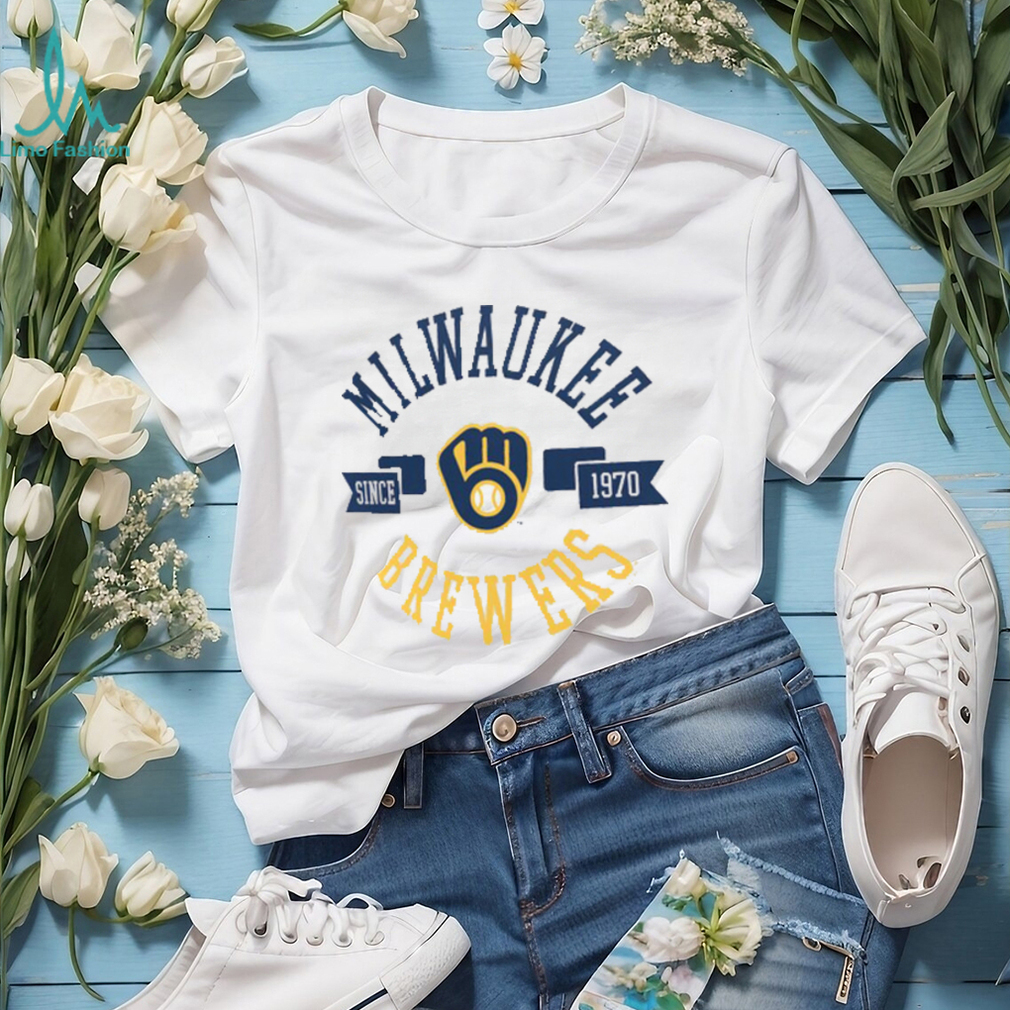 Milwaukee Brewers G-III 4Her by Carl Banks Women's Team Graphic Fitted T- Shirt - White