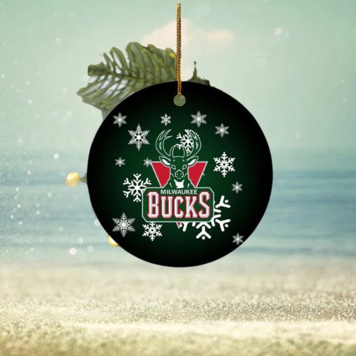 Milwaukee Bucks NBA Custom Name 2023 Holiday Christmas Decorations Ornament