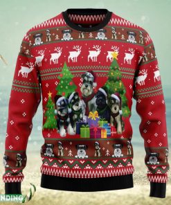 Miniature Schnauzer Family Snow Ugly Christmas Sweater Family Christmas Gift