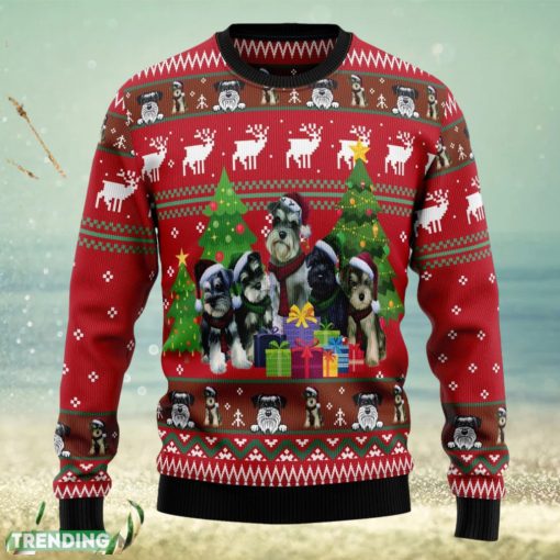 Miniature Schnauzer Family Snow Ugly Christmas Sweater Family Christmas Gift