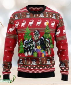 Miniature Schnauzer Family Snow Ugly Christmas Sweater Family Christmas Gift