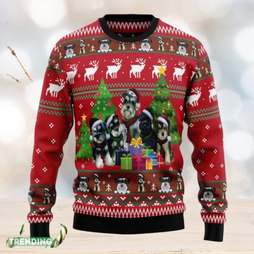 Miniature Schnauzer Family Snow Ugly Christmas Sweater Family Christmas Gift