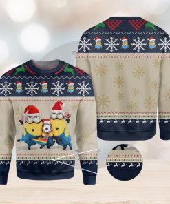 Minions Christmas Knitted Christmas 3D Sweater For Fans