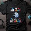 Minnesota Vikings Autism awareness I am his voice he is my heart shirt