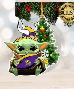 Minnesota Vikings Baby Yoda NFL Christmas Tree Decorations Ornament