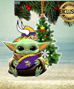 Minnesota Vikings Baby Yoda NFL Christmas Tree Decorations Ornament