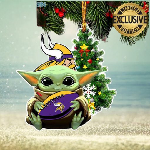 Minnesota Vikings Baby Yoda NFL Christmas Tree Decorations Ornament