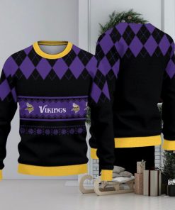 Minnesota Vikings Diamond Pattern Christmas Sweater