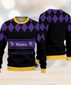 Minnesota Vikings Diamond Pattern Christmas Sweater