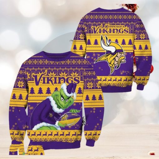 Minnesota Vikings Grinch Christmas Ugly Sweater