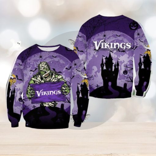 Minnesota Vikings Halloween Mummy Roast Ugly Sweater For Men And Women Gift Christmas